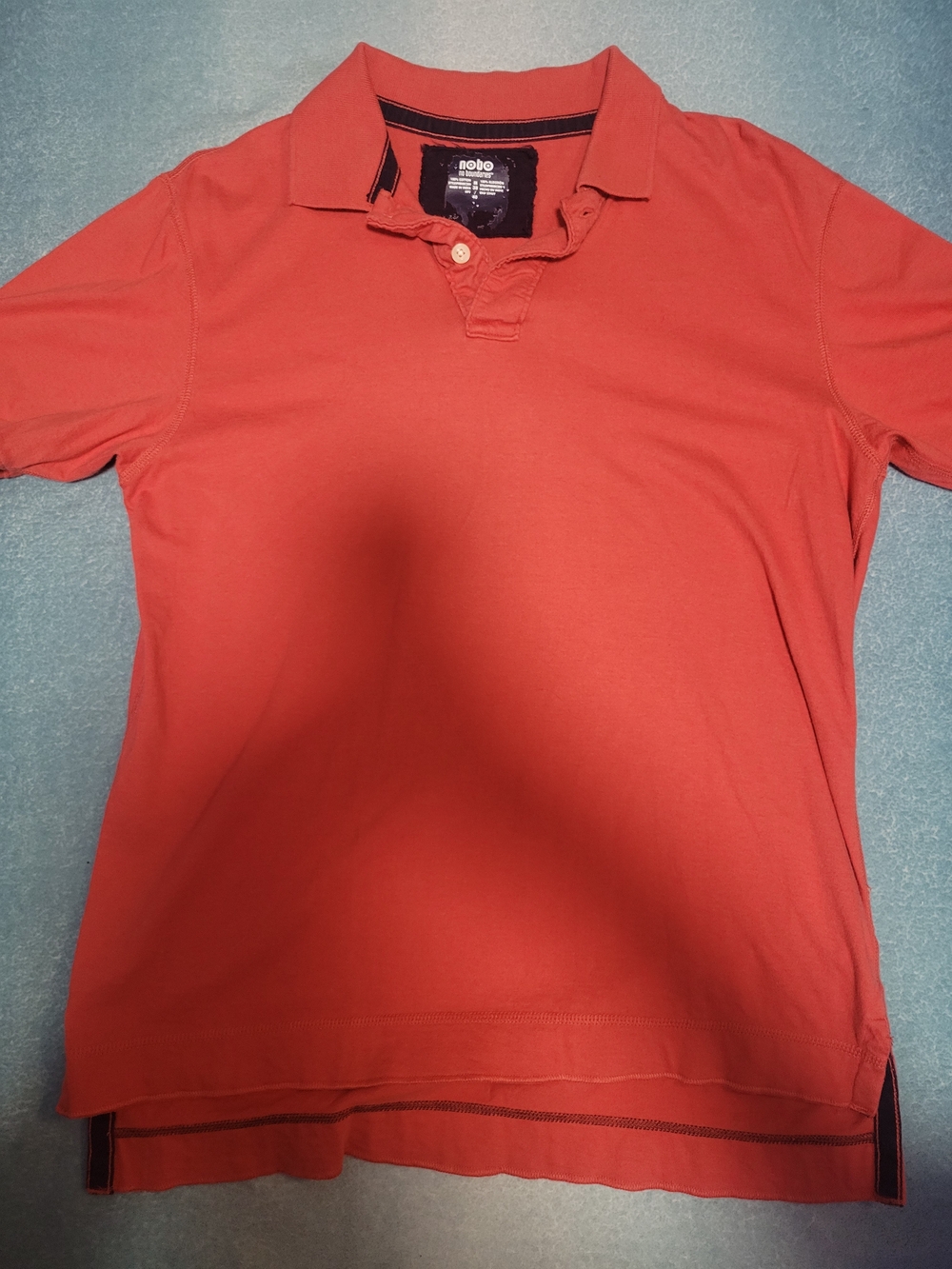 No Boundaries Coral-Red Men’s Polo Shirt